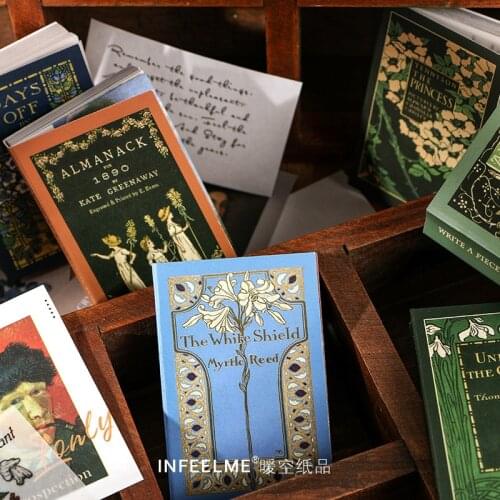 Warm Air Material Series Notes Memo Pad Diary Stationary Flakes Scrapbook Decorative Vintage Garden Landscape Material Book
