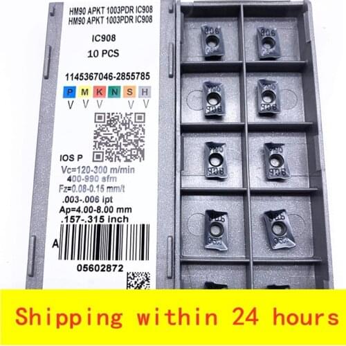 Carbide inserts APKT1003 PDR IC908 high precision metal turning lathe tool APKT1003 CNC parts milling cutter