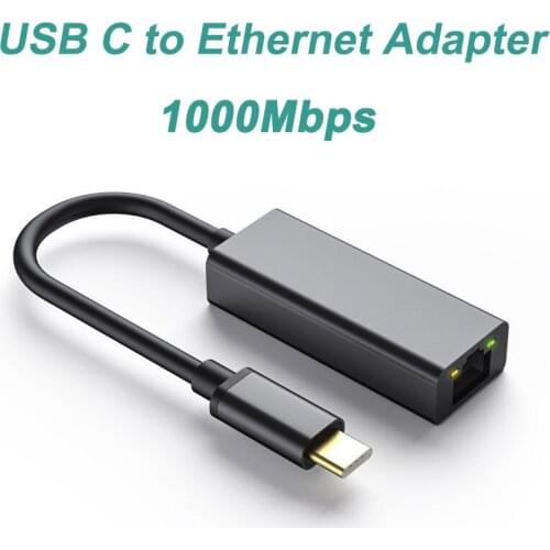 USB C Ethernet USB-C to RJ45 Lan Adapter for MacBook Pro Surface Type C Network Card USB Ethernet Adapter