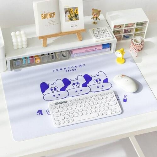 Waterproof PU Cute Table Mat Desk Large Mouse Pad Placemat Kichen Accessories Cartoon Mouse Table Mat Student Dormitory