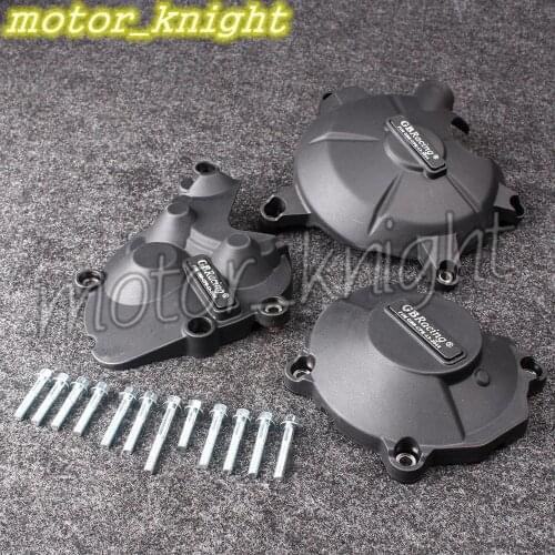 High quality New Racing Black CrankcaseEngine Case Cover Set for Kawasaki Ninja ZX-6R 2009 2010 2011 2012 2013 2014 2015 2016