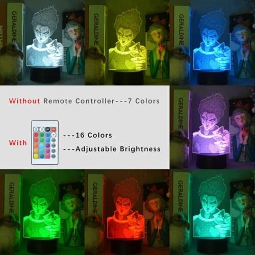 Explosion model Full-time Hunter Hisso shape 3D LED colorful night light creative gifts electronic products USB hunter x hunter