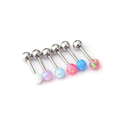 1Piece Mini Opal Stone Stud Earrings for Women 2021 New Trendy Jewelry Ear Cuffs Stainless Steel Piercing Earrings for Teens