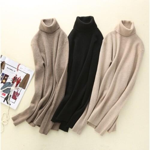 Luxury Brand Autumn Winter Soft Natural Warm Camel White Non-dyeing Knitted Goat 100% Cashmere Sweater Women Pullover Tops