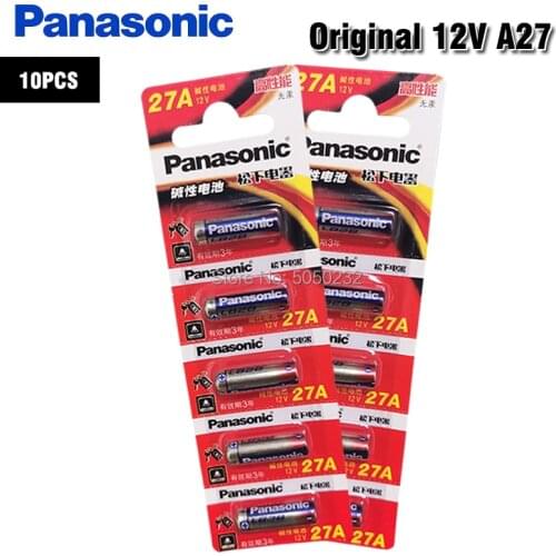 10pcs 12V 27A Panasonic Alkaline Battery G27A MN27 MS27 GP27A A27 L828 A27BP K27A VR27 R27A For Doorbell alarm remote control