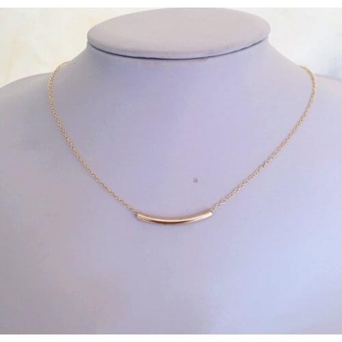 12Pcs/lot Fashion Curve Bar Necklace for Women Simple Geometric Necklace Wholesale