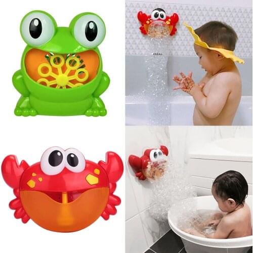 2X Crab Bubble Maker Machine Musical Bubble Automated Bath Baby Toy Crab Bath Bubble Toy Bath Bubble Maker Machine