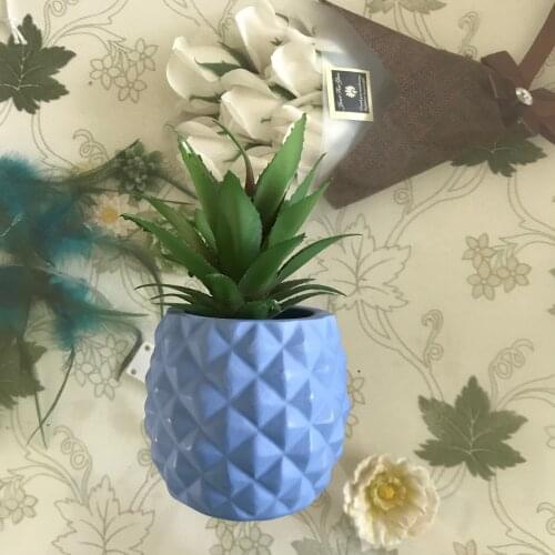 3D Plant Fruit Pineapple Pot Mold DIY Decorating Resin Craft Vase Making Tools Concrete Silicone Planter Molds