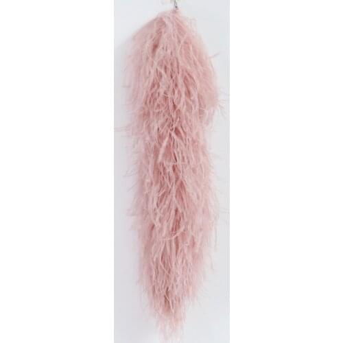 50Cm Fluffy Natural Ostrich Feathers Boas For Crafts Pink Plumas Ribbon Wedding Dress Decorative Christmas Tree Plumes Wholesale
