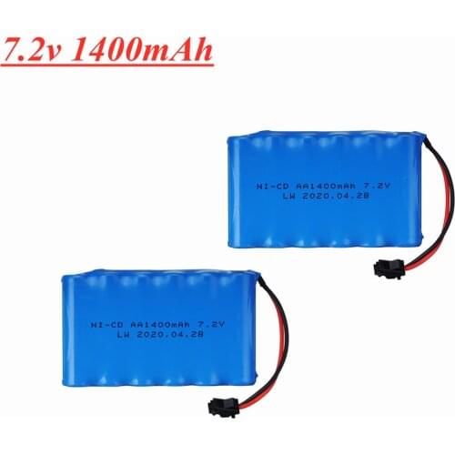 7.2v 1400mAh Rechargeable Battery Pack Battery Ni-CD 7.2v For Rc toys Car Tanks Trains Robot Boat Gun Spare Parts 1pcs to 5pcs