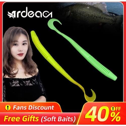 Ardea Soft Lures Worm 137mm 5g 10pcs Silicone Bait Curly Grub jigging Wobblers Long Tail Artificial Swimbaits Bass Pike Isca