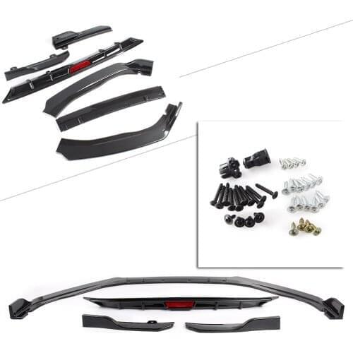 Auto Rear Bumper Lip Spoiler with Front Bumper Lip For Honda Accord 2018 2019 4PCS Car Carbon Fiber Protector