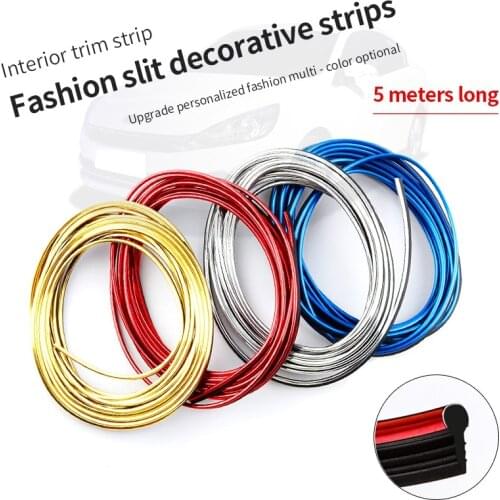 5m Car Decoration Strip Electroplating Texture Interior Decoration Line Special Car Door Gap Instrument Panel Decoration Shine