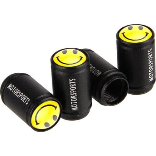 Frosted Surface Car Moto Bike Tyre Valve Stems Cap For Subaru Tribeca Impreza Legacy Outback Tire Air Dustproof Wheel Caps Smile