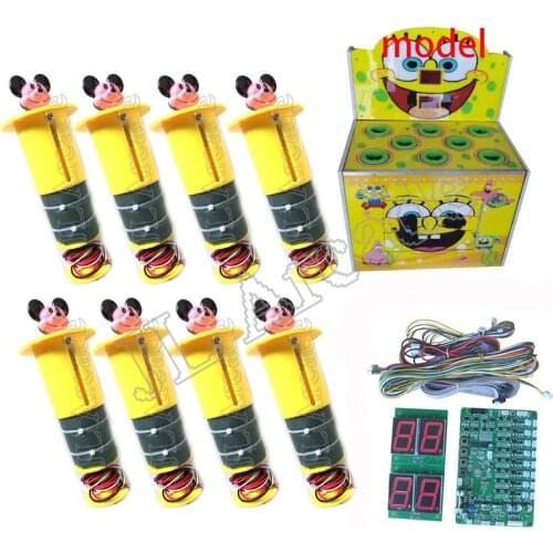 Motherboard with wires and 8 hitting heads parts kit for DIY Kids Coin Operated Hammer Hit Frog / mouse Arcade Games Machine