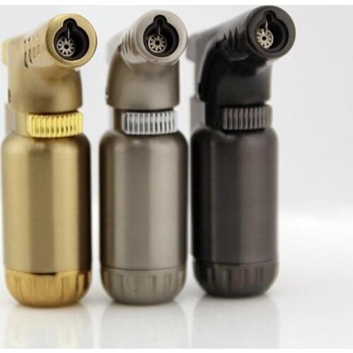 Metal Welding Windproof Trip Torch Turbo Jet Butane Refillable G Cigarette Cigar pipe Lighter Cigarette Accessories Random Color