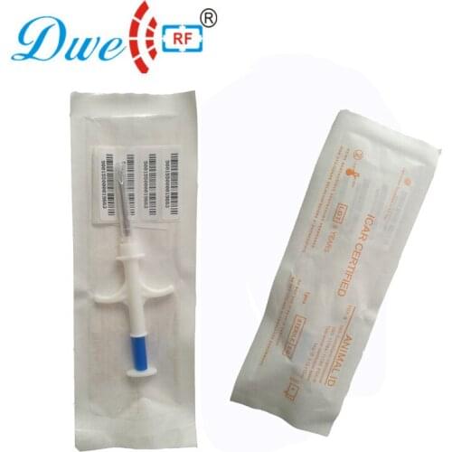 10pcs/lot rfid animal glass tag em4305 1.4x8mm implant microchip pet tracking chip identification injection syringe fdx-b