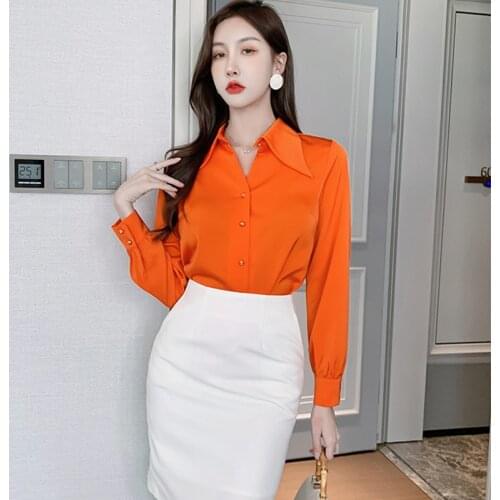 MingJieBiHuo Button Down Blouses