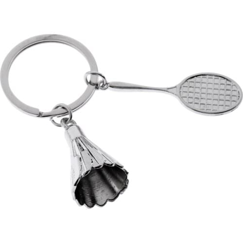 Mini Badminton Keychain / Keyring / Alloy Bag Pendant - Great Gift