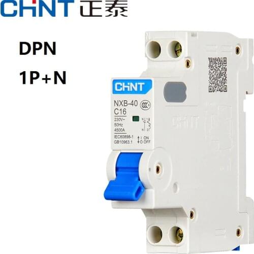 CHINT NXB-40 DPN 1P+N 6A 10A 16A 20A 25A 32A 40A 220V 230V 50HZ Miniature Circuit breaker MCB NEW DZ267