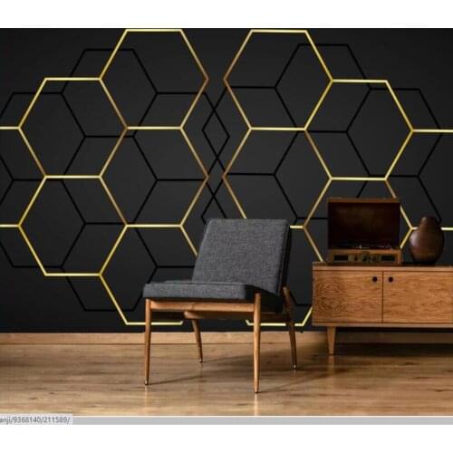 Papel de parede Modern geometric lines abstract 3d wallpaper ,living room tv wall bedroom wall papers home decor bar mural