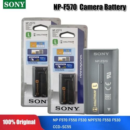 SONY Original 7.2v NP-F570 NP F570 NPF570 2100mah Lithium Rechargeable Battery F550 F530 NPF570 F550 F530 CCD-SC55 Camera Cells