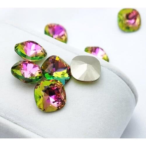 DIY Glitter Culet Rhinestones Fancy Stone Nail Art Glass crystal Square Gemstone Nails Decorations Diamonds crystals Accessory