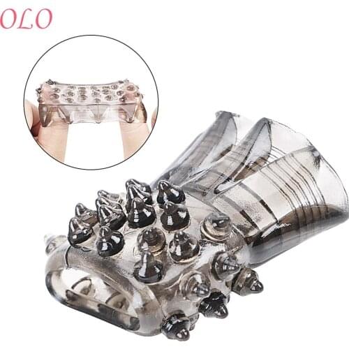 OLO Silicone Penis Ring Clitoris Stimulation Delay Ejaculation Penis Sleeve Cock Ring Sex Toys for Men Male Adult Products