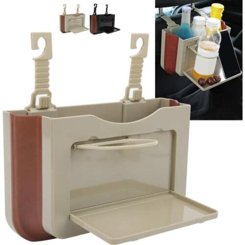 Foldable Seat Back Storage Box Car Interior Hanging Organizer for Drinks Phone Documents Car Storage Case New