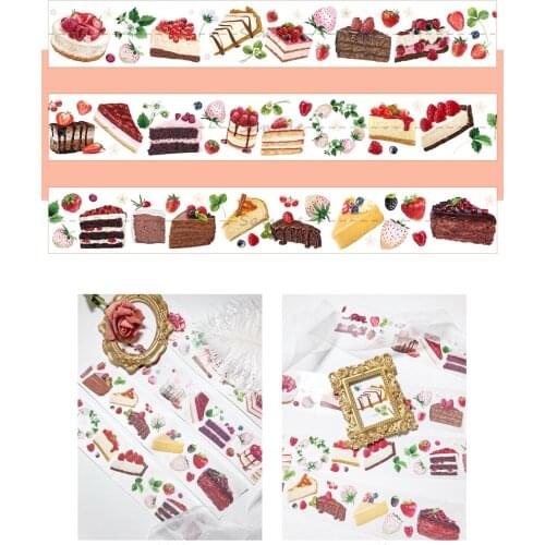 Sweet Strawberry Cake Washi Tapes Bullet Journal Masking Tape Adhesive Tape DIY Scrapbooking Washi Stickers