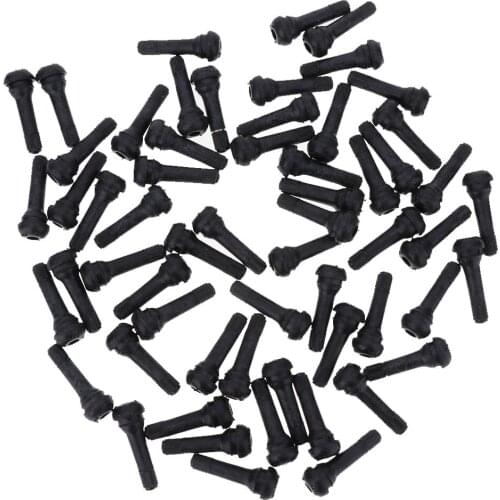 100PCS TR414 Rubber Tire Valve Stems, Car Tubeless Vacuum Snap-in Tyre Valve Stems for 0.453” 11.5mm Rim Holes on Vehicles