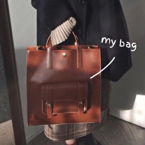 JK Handbag Women Harajuku Style Big Capacity School Girls Book Laptop Bag Ladies Vintage Briefcase Shoulder Bag Crossbody Bags