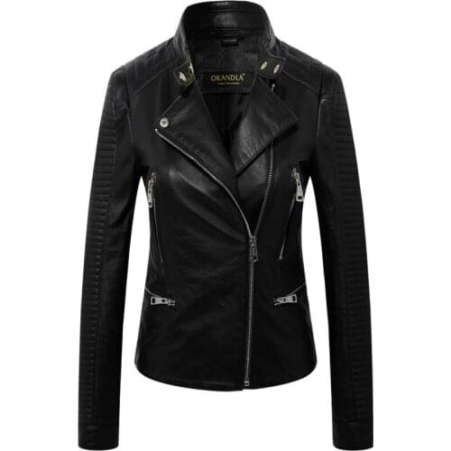 Biker Free shipping,Brand style Genuine leather womens short jacket.plus size female soft sheepskin coat.slim,leather clothes