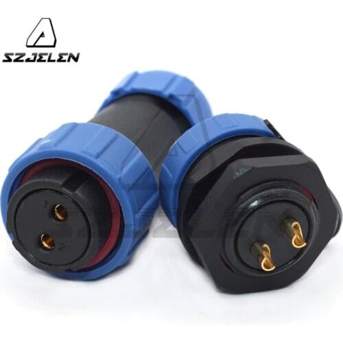 Waterproof connector SP21 type IP68 cable connector plug & socket Male and Female 2pin