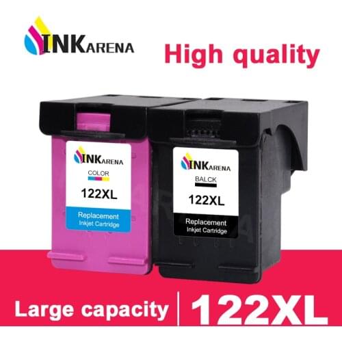 INKARENA Refillable Cartridges Replacement for HP 122 Black ink cartridge 122 XL Deskjet 1000 1510 3050A 2540 Envy 5530 Printer
