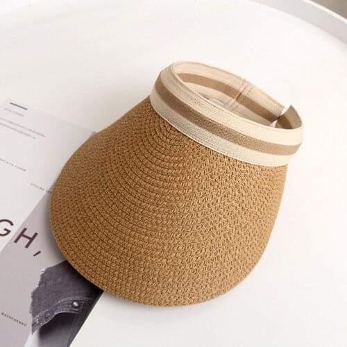 Womens Straw Sun Hat Wide Brim Hollow Out Golf Caps Summer UV Protection Outdoor Travel Sports Riding Sunhat Ladies Beach Hats