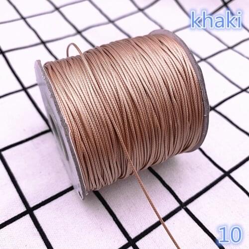 0.5-2.0mm Khaki Waxed Cord Waxed Thread Cord String Strap Necklace Rope Bead DIY Jewelry Making for Shamballa Bracelet