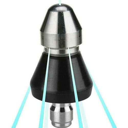 1 Front 6 Rear 1/4'' Quick High Pressure Washer Sewer 6 Jet Nozzle Washing Machine Drain Cleaning Pipe Dredging Cleaning Nozzle