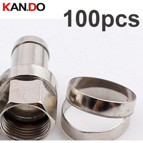 100pcs / lot telcom Coaxial cable F connector booster use cable feeder 75-7 connector for RG11 F connector