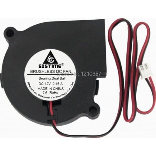 5 PCS lot Gdstime 60mm X 28mm 6cm 6028 12v 2 Pin Ball Bearing Brushless Exhaust Centrifugal Blower Fan for 3D Printer