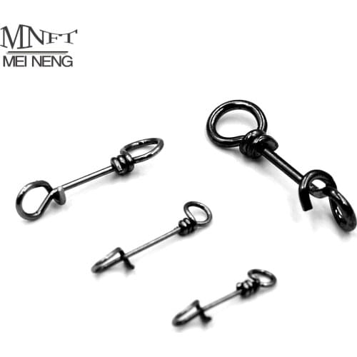 MNFT 50Pcs Quick Connection Clip Stainless Steel Fishing Swivels Spring Clip Clamp Buckle Connector Tackle Accessory