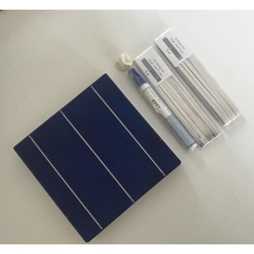 ALLMEJORES Solar panel diy kits 25pcs solar cell 6'x6' Polycrystalline 4.46W+25meters Tabbing wire & 2meters Busbar wire+Flux