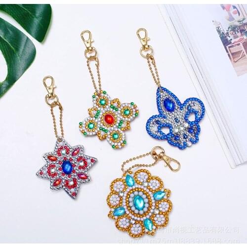 Special Shaped 5D Diamond Painting Keychain Rhinestone Embroidery Pendant DIY Craft Kits Mosaic Cross Stitch Diamond Painting