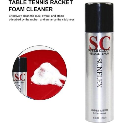 Table Tennis Racket Foam Cleaner 100ml Prevent Aging Antistatic Tackifier Professional Foam Spray Large Capacity Cleaning Agent