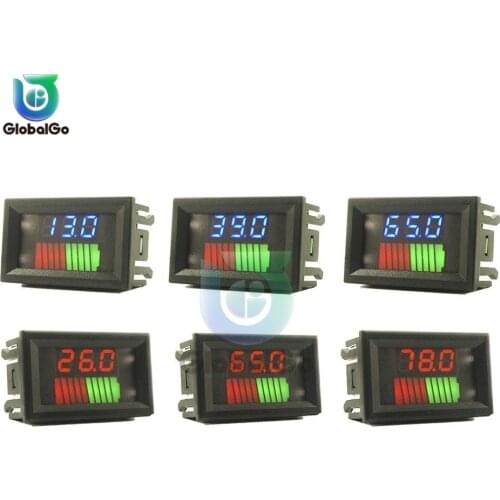 12V Car Lead Acid Battery Charge Level Indicator LCD Battery Tester Lithium Battery Capacity Meter 24V 36V 48V 60V 72V