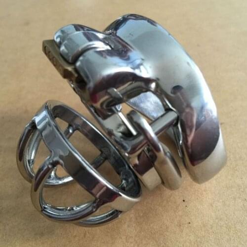 BDSM Short Cock Cage With Anti-Off Rings CB6000s Stainless Steel Male Chastity Device Cbt Penis Lock Sex Toys For Men Erotic Toy