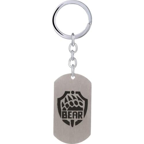 Game BEAR Escape From Tarkov Keychains USEC Accessories Stainless Steel Pendant Keyring Men and Women Cosplay Jewelry Gifts