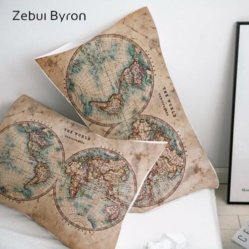 3D Pillowcase,Pillow Case Custom/50x70/50x75/50x80/70x70 Decorative Pillow Cover,World map Bedding,Drop Ship