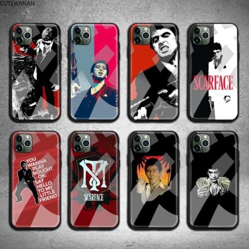 Scarface Tony Montana Phone Case Tempered Glass For iPhone 11 Pro XR XS MAX 8 X 7 6S 6 Plus SE 2020 case