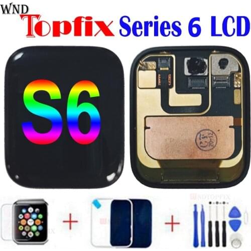For Apple Watch Series 6 LCD Display Touch Screen Digitizer 40mm/44mm Pantalla Replacement For Apple Watch S6 LCD+Tempered Glass